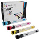 Set of 4 Compatible Konica Minolta TN328 Toner Cartridges (Black, Cyan, Magenta, Yellow)