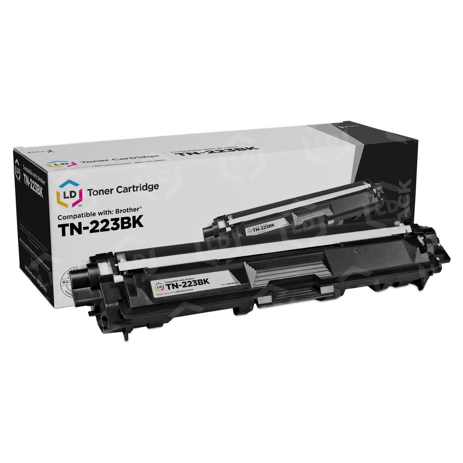 2-Pack Black Compatible Toner Cartridge Replacement for Brother TN223BK TN  223 TN-223 for HL-L3210CW HL-L3230CDW HL-L3270CDW HL-L3290CDW MFC-L3710CW