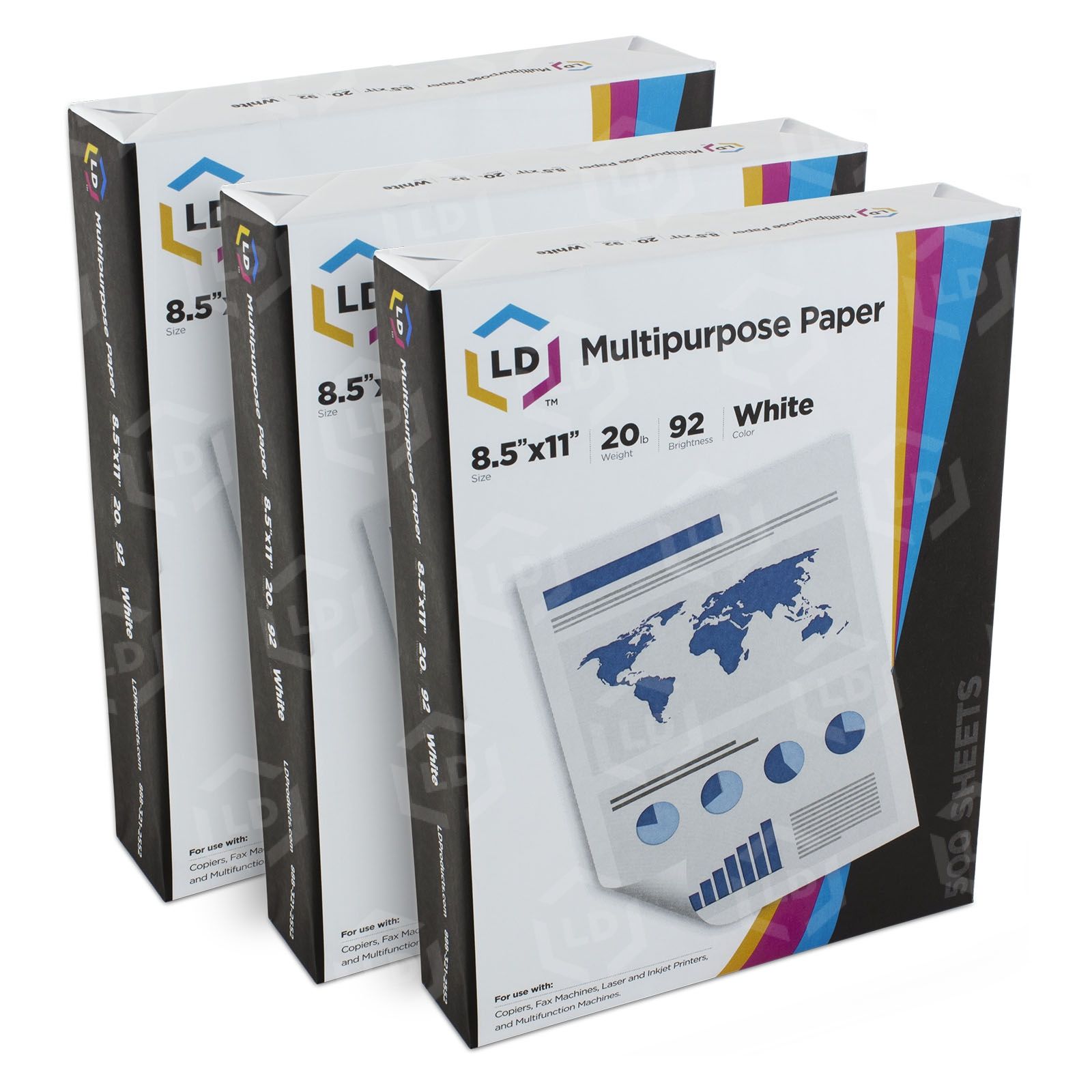 LD Brand Copy Paper, 8 1/2 x 11 1500 Shts - LD Products