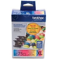 Brother LC75 High-Yield C/M/Y OEM Ink Cartridge 3 Pack, LC753PKS