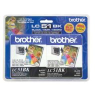 Brother LC51 Black OEM Ink Cartridge 2 Pack, LC512PKS