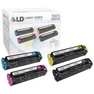 LD Remanufactured Toners for HP 125A Cartridges (Bk, C, M, Y)