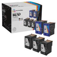 LD Remanufactured Black and Color Ink Cartridges for HP 56 and 57