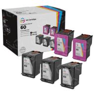 LD Remanufactured Black and Color Ink Cartridges for HP 60