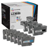 Bundle of 9 Brother Compatible LC3035 Ultra HY Ink Cartridges: BCMY