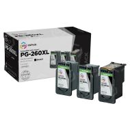 LD InkPods™ Replacements for Canon PG-260XL Black Ink Cartridge (3-Pack with OEM printhead)