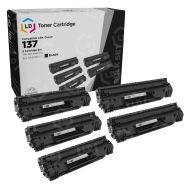 5 Pack Canon 137 Black Compatible Toner Cartridges