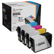 Remanufactured HY 252XL 4 Piece Set of Ink for Epson