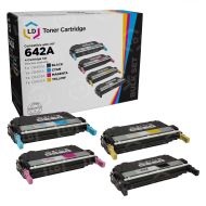 LD Remanufactured Toners for HP 642A Cartridges (Bk, C, M, Y)