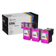 LD InkPods™ Replacements for HP 63XL Tri-Color Ink Cartridge (3-Pack with OEM printhead)