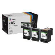 LD InkPods™ Replacements for HP 63XL Black Ink Cartridge (3-Pack with OEM printhead)