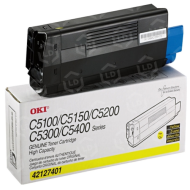 Okidata OEM 42127401 HY Yellow Toner 