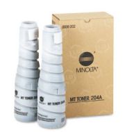 Konica Minolta OEM Type 204A Black Toner - 2 Pack