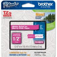 Brother OEM TZeMQP35 White on Berry Pink Tape