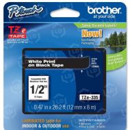 Brother OEM TZe335 White on Black Tape