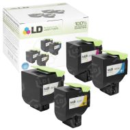 Set of 4 Lexmark Compatible 701X Extra High Yield (Black, Cyan, Magenta, Yellow) Laser Toner Cartridge