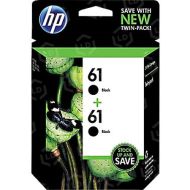 Original HP 61 Black Ink Twin Pack in Retail Packaging, CZ073FN