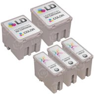 Inkjet Supplies for Epson Printers - Compatible Bulk Set of 5 Ink Cartridges 3 Black Epson S020187 (S187093) and 2 Color Epson S020191 (S191089)