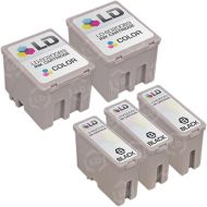Inkjet Supplies for Epson Printers - Compatible Bulk Set of 5 Ink Cartridges 3 Black Epson S020093 and 2 Color Epson S020089