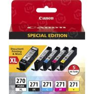 Canon Original 0319C006 (PGI-270XL and CLI-271) Black & Tri-color Ink Cartridge