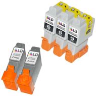 Inkjet Supplies for Canon Printers - Remanufactured Bulk Set of 5 Ink Cartridges 3 Black Canon BCI24B and 2 Color Canon BCI24C