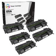 5 Pack LD Compatible Black Toner Cartridges for HP 05A