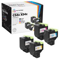Lexmark Remanufactured C540 HY (Bk, C, M, Y) Toner Set