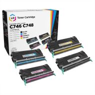 4 Remanufactured Toner Cartridges for Lexmark C746H C746A