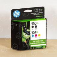 OEM HP 950XL/951XL High Yield Ink Cartridges (2 Black and 1 of each Cyan/Magenta/Yellow), F6V12FN