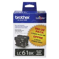 OEM Brother LC61BK Pack of 2 Black Ink