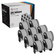 Compatible Brother DK-N5224 Black on White Continuous Length Paper Tape - 2.1 in x 100 ft (101 mm x 30.4 m), 10 pack