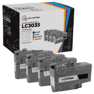 Set of 4 Brother Compatible LC3035 Ultra HY Ink Cartridges: BCMY