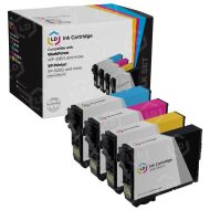 Set of 4 Remanufactured Epson 222XL HY Black & 222 CMY