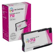 Remanufactured HP 712 Magenta Inkjet Cartridge, 3ED68A