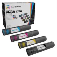 Set of 4 Compatible Xerox Phaser 7750 Toner Cartridges (Bk/C/M/Y)