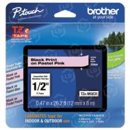 Brother OEM TZeMQE31 12mm (0.47") Black on Pastel Pink Tape