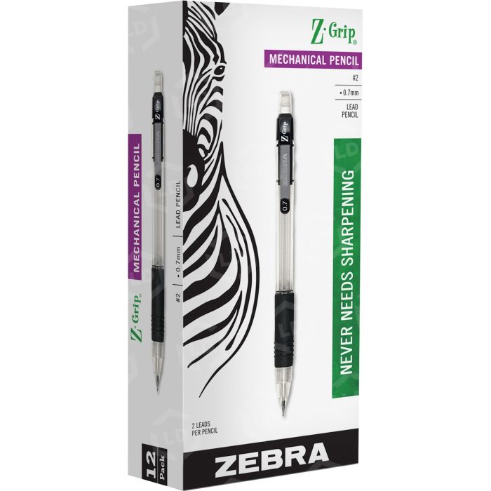 Zebra Pen Z-grip Clear Barrel Mechanical Pencil - LD Products