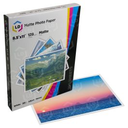 LD Products Heavy Coated Matte Inkjet Paper (8.5x11) 100 Pack - High Resolution