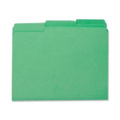 Smead Interior Folder - 100 per box Letter - 8.50" x 11" - Green