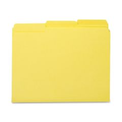 Smead Interior Folder - 100 per box Letter - 8.50" x 11" - Yellow