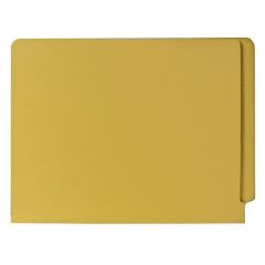 Smead Colored Two-Ply End Tab Folder - 100 per box Letter - Yellow