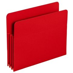 Smead TUFF Pocket Poly Expanding File Pocket - 4 per box Letter - Polypropylene - Red