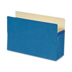Smead Colored Top Tab File Pocket Legal - 8.50" x 14"Top - 5.25" - Tyvek - Blue - 1 Each