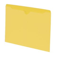 Smead Top-tab Color-coded File Jackets - 100 per box Letter - 8.50" x 11" - 11 pt. - Yellow