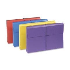 Smead Expanding Wallet - 4 per pack Legal - 8.50" x 14" - Blue, Purple, Red, Yellow