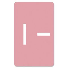 Smead AlphaZ ACCS Color Coded Alphabetic Label 1" Width x 1.62" Length - Pink