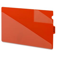 End Tab Poly Out Guides 8.5" x 14" - 50 / Box - Red Divider