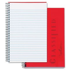 Tops Classified Business Notebook - Legal/Narrow Ruled - 5.50" x 8.50" - White
