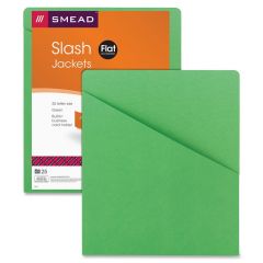 Smead Slash File Jacket - 25 per pack Letter - 8.50" x 11" - Green