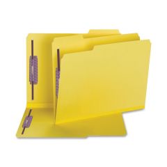 Smead Colored Pressboard Fastener Folder - 8.50" x 11" - Yellow